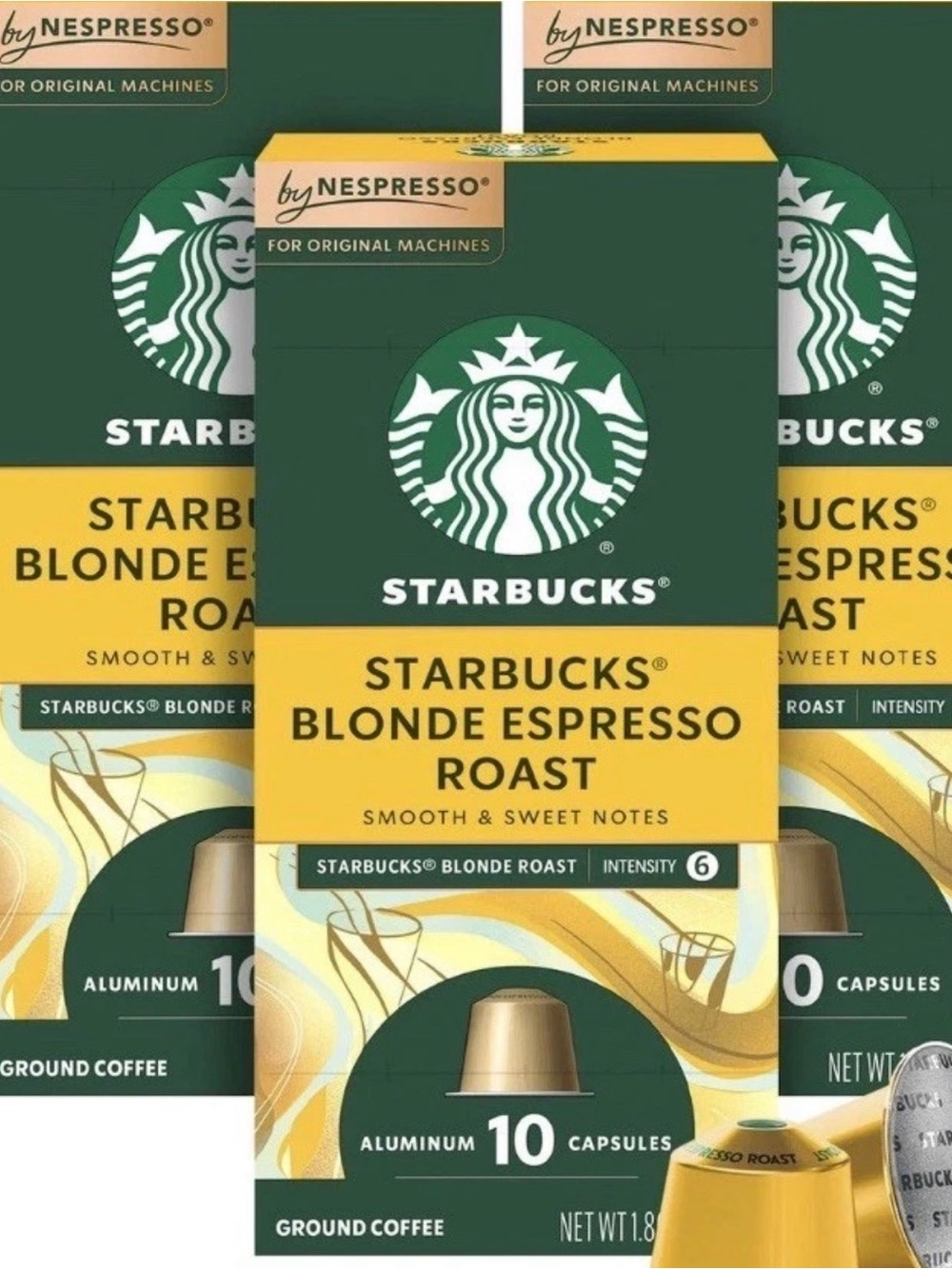 Starbucks Nespresso Original Line Blonde Roast Coffee Capsules - 30ct. Exp. 2/27